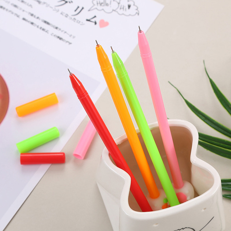 3 τεμάχια Cute Molang Rabbit στυλό τζελ Kawaii Fruit 0,5mm μαύρο μελάνι Υλικό στυλό Signature δώρο γραφική ύλη σχολικά είδη γραφής