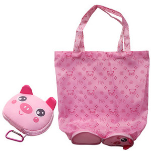 Geantă de cumpărături pliabilă cu animale de desene animate Geanta ecologică reutilizabilă Panda Broasca Porc Urs Geantă de cumpărături impermeabilă Bacănie Genți de mână reutilizabile