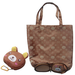 Geantă de cumpărături pliabilă cu animale de desene animate Geanta ecologică reutilizabilă Panda Broasca Porc Urs Geantă de cumpărături impermeabilă Bacănie Genți de mână reutilizabile