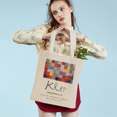 Paul Klee Line Modular Wall Form Art Τσάντα αγορών σούπερ μάρκετ Τσάντα Lady Tote Casual Canvas Γυναικείες τσάντες αγορών