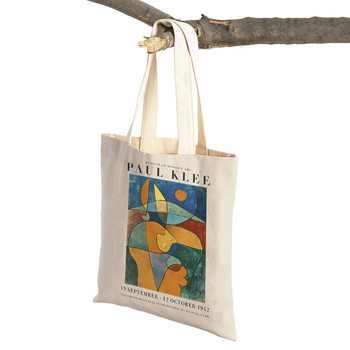 Paul Klee Line Modular Wall Form Art Τσάντα αγορών σούπερ μάρκετ Τσάντα Lady Tote Casual Canvas Γυναικείες τσάντες αγορών