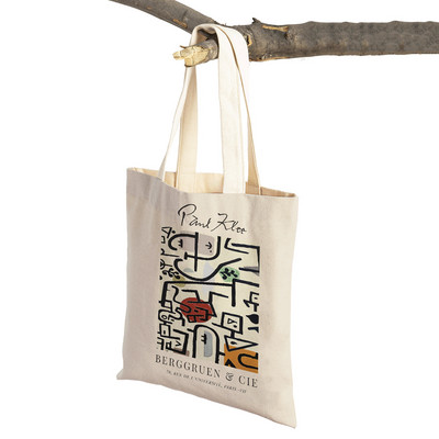 Paul Klee Line Modular Wall Form Art Τσάντα αγορών σούπερ μάρκετ Τσάντα Lady Tote Casual Canvas Γυναικείες τσάντες αγορών