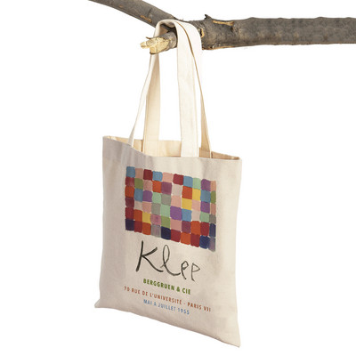 Paul Klee Line Modular Wall Form Art Τσάντα αγορών σούπερ μάρκετ Τσάντα Lady Tote Casual Canvas Γυναικείες τσάντες αγορών