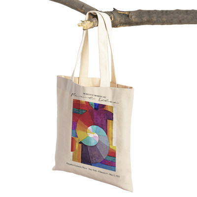 Paul Klee Line Modular Wall Form Art Τσάντα αγορών σούπερ μάρκετ Τσάντα Lady Tote Casual Canvas Γυναικείες τσάντες αγορών