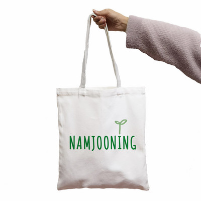 Soma Namjooning Harajuku Kawaii Print Women Shopper Soma Shopper White Women Modes pircēju plecu somas Veļas soma, Drop Ship