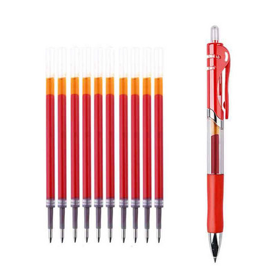 Set de pixuri cu gel Haile, cilindru retractabil, cerneală neagră/albastru/roșie pentru pictură scris 0,5 mm rezerve Rechizite de birou școlare Papetarie