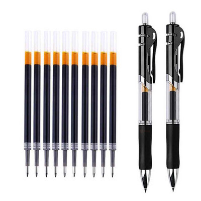 Set de pixuri cu gel Haile, cilindru retractabil, cerneală neagră/albastru/roșie pentru pictură scris 0,5 mm rezerve Rechizite de birou școlare Papetarie