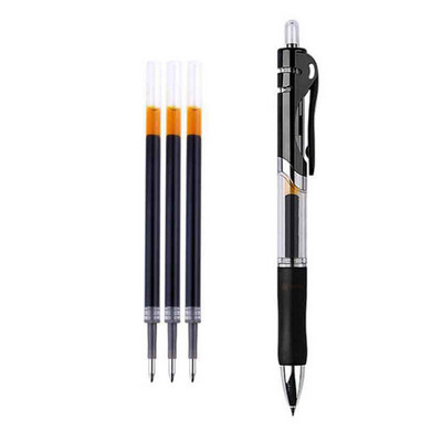 Set de pixuri cu gel Haile, cilindru retractabil, cerneală neagră/albastru/roșie pentru pictură scris 0,5 mm rezerve Rechizite de birou școlare Papetarie