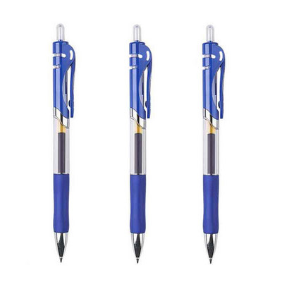 Set de pixuri cu gel Haile, cilindru retractabil, cerneală neagră/albastru/roșie pentru pictură scris 0,5 mm rezerve Rechizite de birou școlare Papetarie