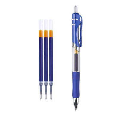 Set de pixuri cu gel Haile, cilindru retractabil, cerneală neagră/albastru/roșie pentru pictură scris 0,5 mm rezerve Rechizite de birou școlare Papetarie