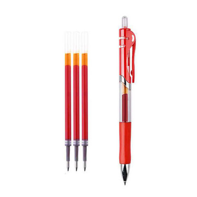 Set de pixuri cu gel Haile, cilindru retractabil, cerneală neagră/albastru/roșie pentru pictură scris 0,5 mm rezerve Rechizite de birou școlare Papetarie