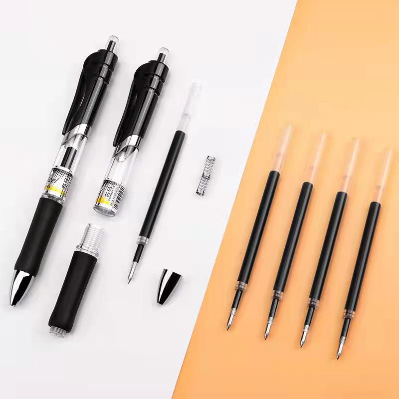 Set de pixuri cu gel Haile, cilindru retractabil, cerneală neagră/albastru/roșie pentru pictură scris 0,5 mm rezerve Rechizite de birou școlare Papetarie