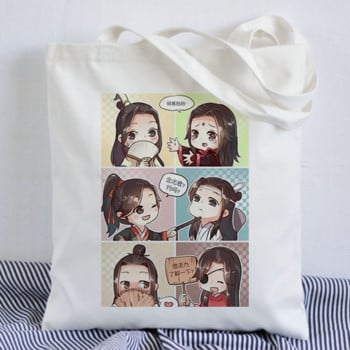 Tian Guan Ci Fu Anime Print Τσάντες Shopper Τσάντα αγορών Τσάντα Tote Τσάντα ώμου Καμβάς μεγάλης χωρητικότητας College Handbag Drop Shipping