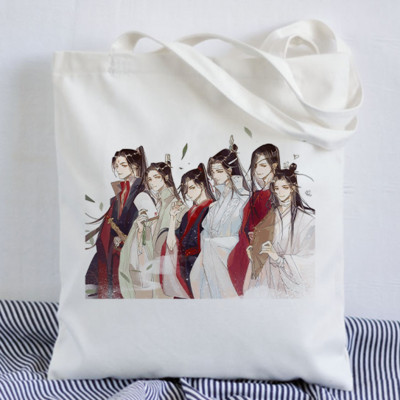 Tian Guan Ci Fu Anime Print Τσάντες Shopper Τσάντα αγορών Τσάντα Tote Τσάντα ώμου Καμβάς μεγάλης χωρητικότητας College Handbag Drop Shipping