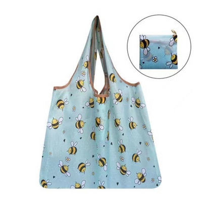 Geantă de cumpărături medie reutilizabilă Geantă portabilă pentru femei Geantă de băcănie Geantă de umăr pliabilă rezistentă la rupere Geantă de tote