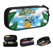 Finn Jake Manga Adventure Time Cutii de creion Kawaii cu desene animate Fete Băieți Husă mare pentru creion Papetarie pentru studenți