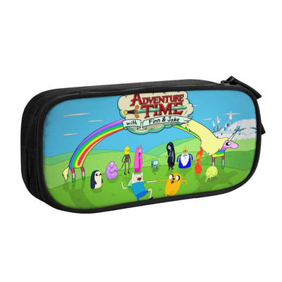 Finn Jake Manga Adventure Time Cutii de creion Kawaii cu desene animate Fete Băieți Husă mare pentru creion Papetarie pentru studenți