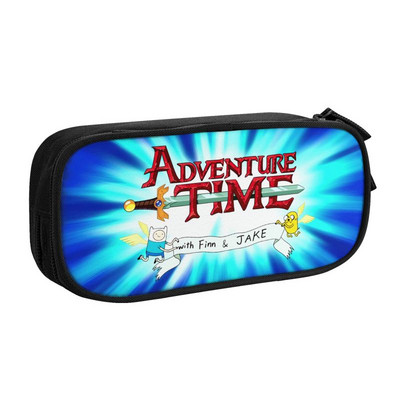 Finn Jake Manga Adventure Time Cutii de creion Kawaii cu desene animate Fete Băieți Husă mare pentru creion Papetarie pentru studenți