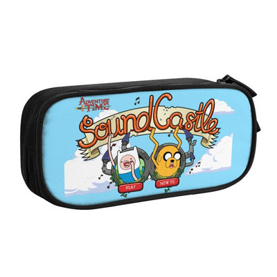 Finn Jake Manga Adventure Time Cutii de creion Kawaii cu desene animate Fete Băieți Husă mare pentru creion Papetarie pentru studenți