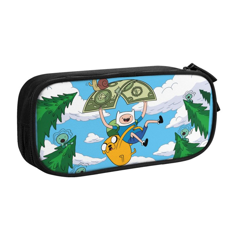 Finn Jake Manga Adventure Time Cutii de creion Kawaii cu desene animate Fete Băieți Husă mare pentru creion Papetarie pentru studenți