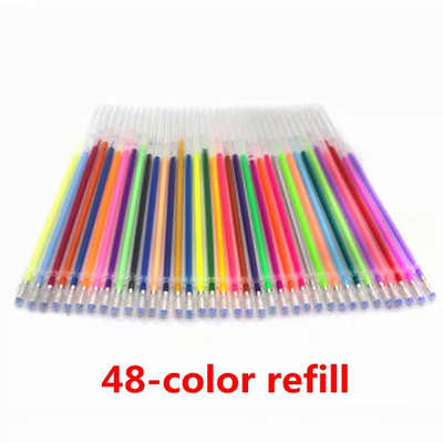 12Pcs/Set Gel olovke u bojama Glitter gel olovka s punjenjem u 48 boja za odrasle Bojanke Dnevnici Markeri za crtanje stacionarna olovka