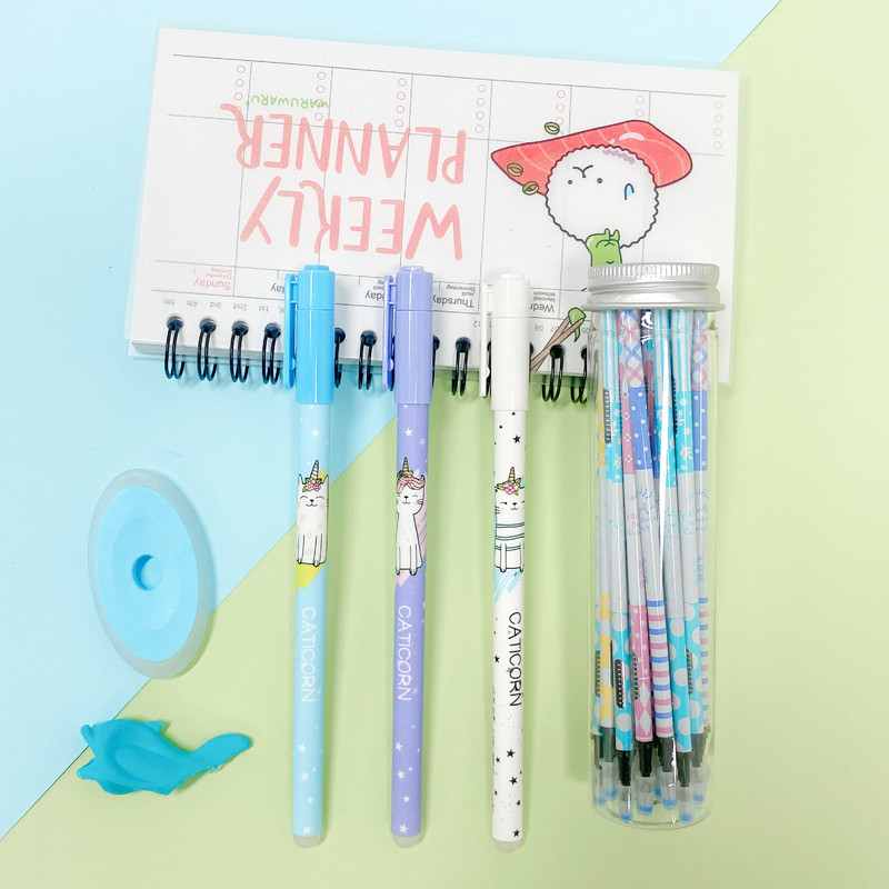 25 kom/set slatka izbrisiva gel olovka za dopune šipka 0,5 mm periva čarobna izbrisiva olovka za djevojčice Školska uredska olovka Kawaii pribor za darove
