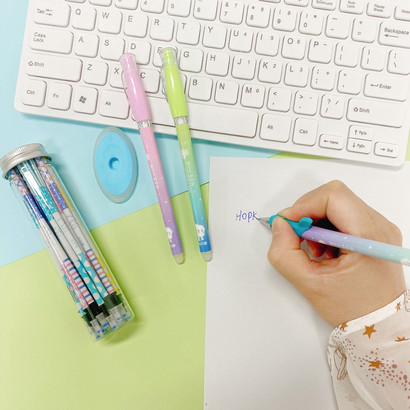 25 kom/set slatka izbrisiva gel olovka za dopune šipka 0,5 mm periva čarobna izbrisiva olovka za djevojčice Školska uredska olovka Kawaii pribor za darove
