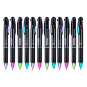 0,7 mm 4-u-1 šarena višebojna kemijska olovka 4 boje na uvlačenje kemijska olovka za ured, školski pribor, učenike, darove za djecu