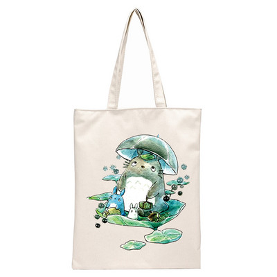 Torba za višekratnu kupnju bez lica bezličnog ispisa Ženske platnene velike torbe Eko torba s printom Torbe za kupnju na rame