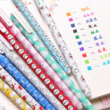 10 τμχ/Σετ Color Pen Flower Animal Starry Star Sweet Flora Colored Gel Pen 0,5mm Cute Pens for School Kawaii Korean Stationary