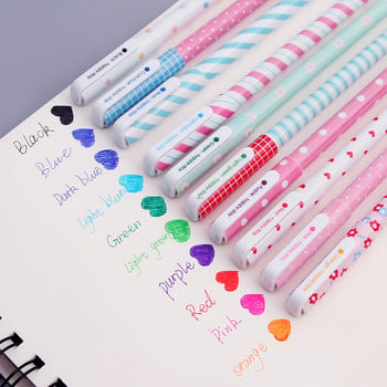 10 τμχ/Σετ Color Pen Flower Animal Starry Star Sweet Flora Colored Gel Pen 0,5mm Cute Pens for School Kawaii Korean Stationary