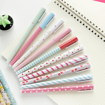 10 τμχ/Σετ Color Pen Flower Animal Starry Star Sweet Flora Colored Gel Pen 0,5mm Cute Pens for School Kawaii Korean Stationary