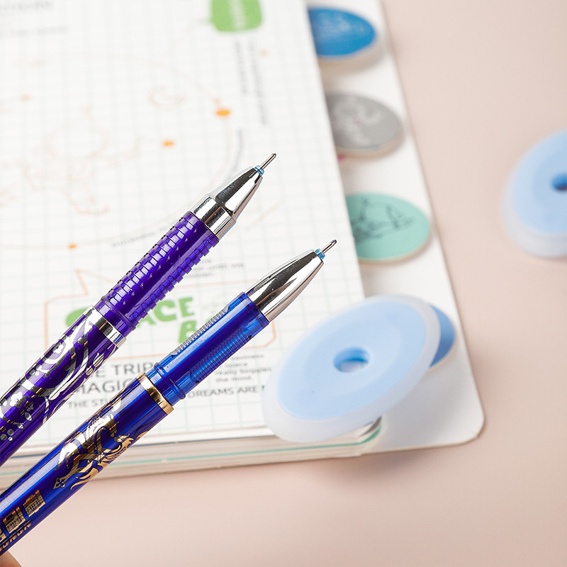 2+50 kom/set Gel olovka s plavom crnom tintom od 0,5 mm Izbrisiva šipka za punjenje Izbrisiva olovka Periva ručka Gel olovka za pisanje u školi