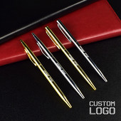 Luksuzne prilagođene kemijske olovke s logotipom Metalna zlatna srebrna gel olovka Školski i uredski materijal Pokloni Reklamna olovka Gravirana imena