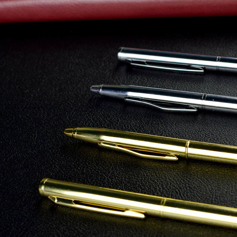 Luksuzne prilagođene kemijske olovke s logotipom Metalna zlatna srebrna gel olovka Školski i uredski materijal Pokloni Reklamna olovka Gravirana imena