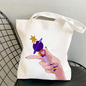 Shopper Meow Sailor Saturn Lip Rod Kawaii torba Harajuku ženska torba za kupnju Platnena torba za kupnju torba za djevojke Torba na rame Ženska torba