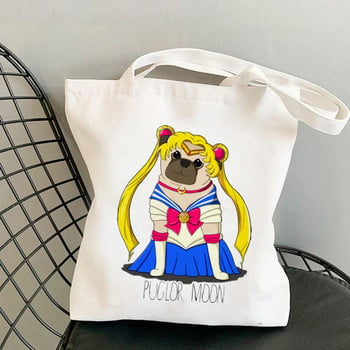 Shopper Meow Sailor Saturn Lip Rod Kawaii Τσάντα Harajuku Γυναικεία Τσάντα για ψώνια Καμβάς Τσάντα Shopper Τσάντα για κορίτσι Τσάντα Τσάντα ώμου Lady Bag