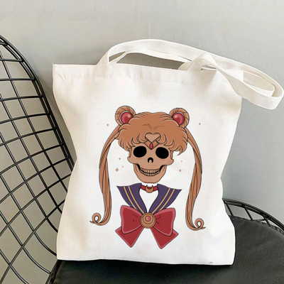 Shopper Meow Sailor Saturn Lip Rod Kawaii torba Harajuku ženska torba za kupnju Platnena torba za kupnju torba za djevojke Torba na rame Ženska torba