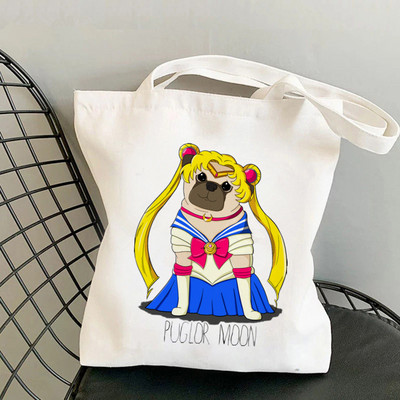 Shopper Meow Sailor Saturn Lip Rod Kawaii torba Harajuku ženska torba za kupnju Platnena torba za kupnju torba za djevojke Torba na rame Ženska torba