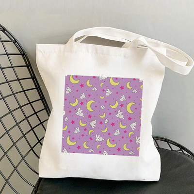 Shopper Meow Sailor Saturn Lip Rod Kawaii torba Harajuku ženska torba za kupnju Platnena torba za kupnju torba za djevojke Torba na rame Ženska torba