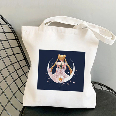 Shopper Meow Sailor Saturn Lip Rod Kawaii torba Harajuku ženska torba za kupnju Platnena torba za kupnju torba za djevojke Torba na rame Ženska torba