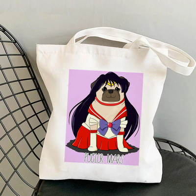 Shopper Meow Sailor Saturn Lip Rod Kawaii torba Harajuku ženska torba za kupnju Platnena torba za kupnju torba za djevojke Torba na rame Ženska torba