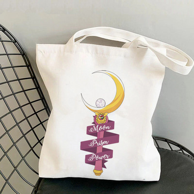 Shopper Meow Sailor Saturn Lip Rod Kawaii torba Harajuku ženska torba za kupnju Platnena torba za kupnju torba za djevojke Torba na rame Ženska torba
