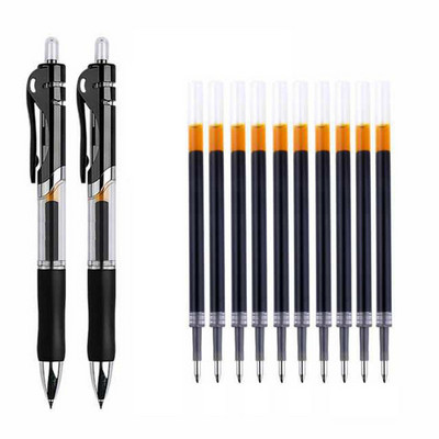 0,5 mm ievelkamu gēla pildspalvu komplekts, melns/sarkans/zils tintes lodīšu punkts rakstīšanai parakstu pildspalvu uzpildīšanai Biroja skolas piederumi Kancelejas piederumi