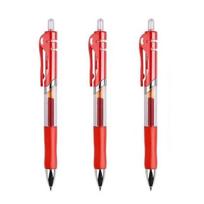 0,5 mm ievelkamu gēla pildspalvu komplekts, melns/sarkans/zils tintes lodīšu punkts rakstīšanai parakstu pildspalvu uzpildīšanai Biroja skolas piederumi Kancelejas piederumi