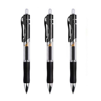 0,5 mm ievelkamu gēla pildspalvu komplekts, melns/sarkans/zils tintes lodīšu punkts rakstīšanai parakstu pildspalvu uzpildīšanai Biroja skolas piederumi Kancelejas piederumi