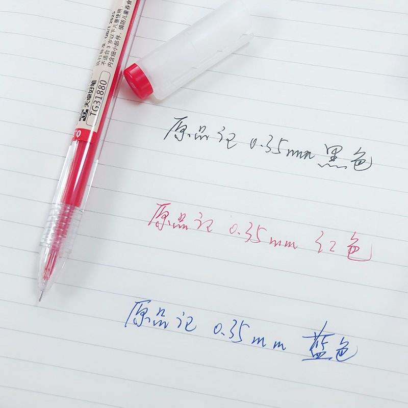 0,35 stilou cu cerneală gel negru albastru roșu pix cu bilă extra-fin tijă ac stil japonez uscare rapidă pentru papetărie școlară de birou