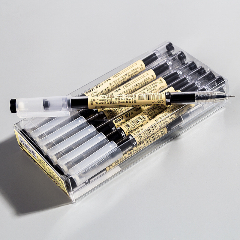 0,35 stilou cu cerneală gel negru albastru roșu pix cu bilă extra-fin tijă ac stil japonez uscare rapidă pentru papetărie școlară de birou