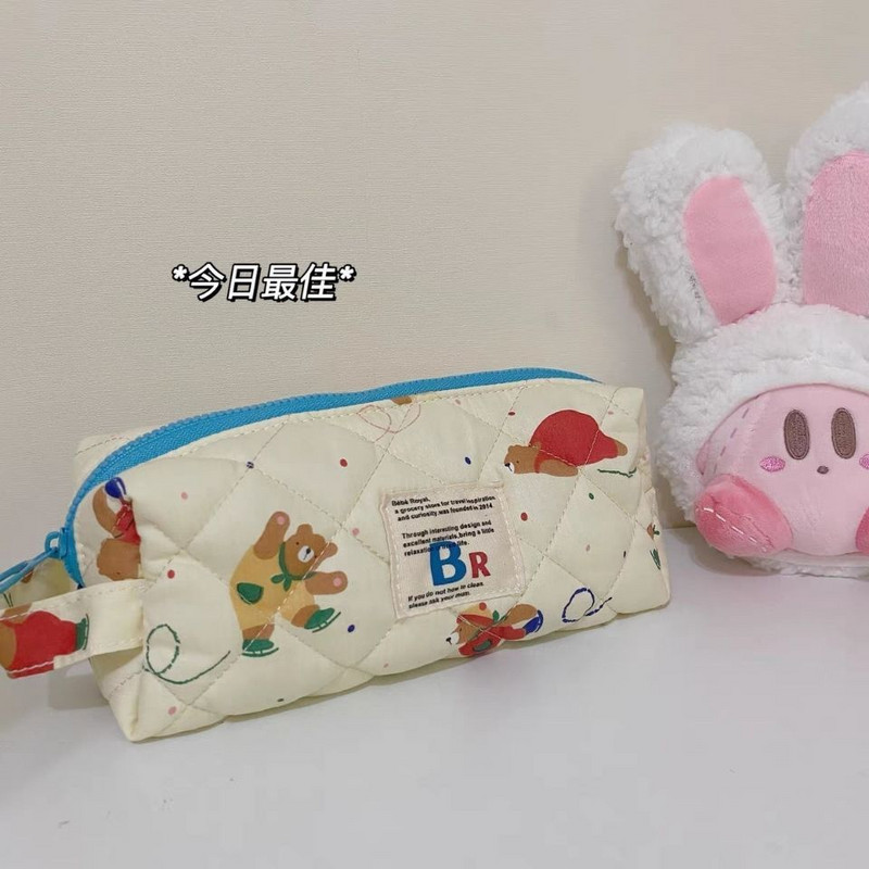 Roztomilý lyžiarsky medvedík Kawaii peračník Kozmetická taška Úložná taška Peračník Študentské písacie potreby Školské potreby Späť do školy roztomilá taška