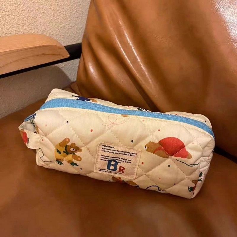 Roztomilý lyžiarsky medvedík Kawaii peračník Kozmetická taška Úložná taška Peračník Študentské písacie potreby Školské potreby Späť do školy roztomilá taška
